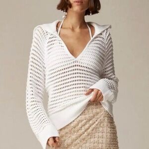 J Crew cotton sailor collar sweater
